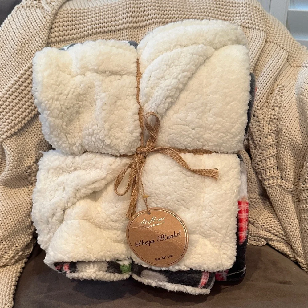 Festive Gnome Holiday Throw Blanket